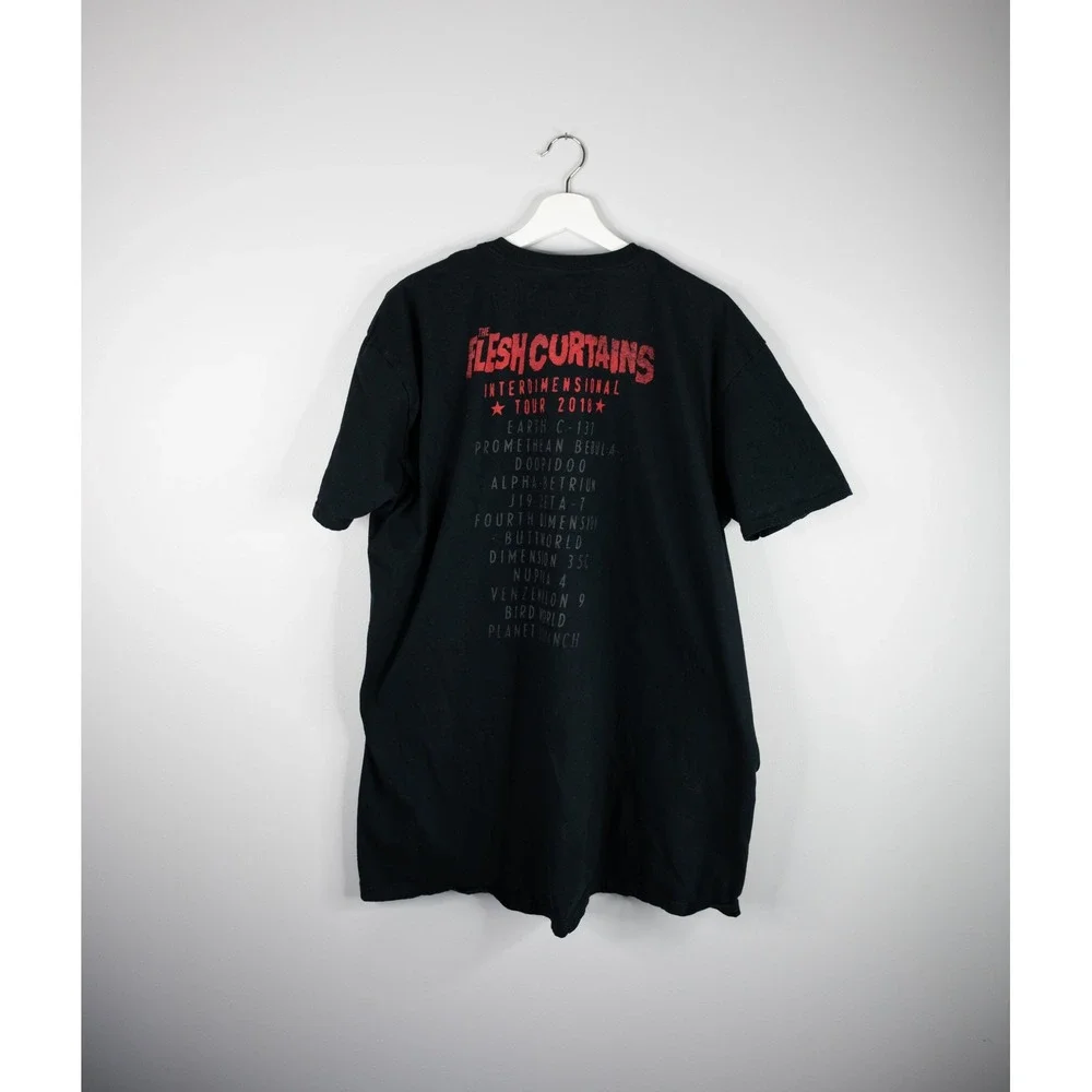 Funko Pop Tees Rick and Morty Mens 2XL Black The Flesh Curtains Tour‎ Shirt
